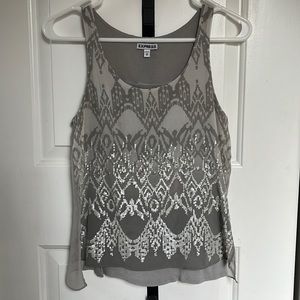 Express silver xs tank top